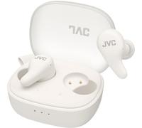 JVC Gumy Premium Auriculares Bluetooth True Wireless con Cancelación de Ruido, Bluetooth 5.4, Modo Ambiente, Baja Latencia, 26h batería, Estuche Translúcido USB-C, Blanco Coconut - HA-A23T-W