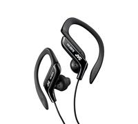 JVC HA-EB75-BN-U Auriculares Deportivos con Clip Regulable, Ajuste Seguro 5 Posiciones, Resistente a Salpicaduras, Sonido Potente con Graves, Cable 1,2m Forma de L Compatible con Smartphone