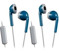 JVC HA-F19M - Auriculares (Alámbrico, Dentro de oído, Binaural, Intraaural, 8-20000 Hz, Azul) (Paquete de 2)