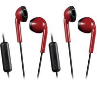 JVC HA-F19M - Auriculares (Alámbrico, Dentro de oído, Binaural, Intraaural, 8-20000 Hz, Rojo) (Paquete de 2)