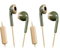 JVC HA-F19M - Auriculares (Alámbrico, Dentro de oído, Binaural, Intraaural, 8-20000 Hz, Verde) (Paquete de 2)