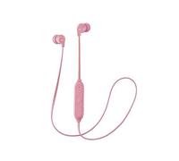 JVC HA-FX21BT Auriculares Inalámbricos Intraurales con Micrófono y Control Remoto para Controlar tu Música y Atender Llamadas. Cascos con Banda para el Cuello. Color Rosa