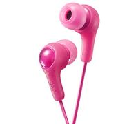 JVC HAFX7P Gumy - Auriculares intraurales, Sonido Potente, Ajuste cómodo y Seguro, Almohadillas de Silicona S/M/L, Rosa