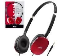 JVC HAS160R Flats Lightweight Folding Headphones On Ear Red
