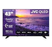 JVC TV 43 pulgadas Fire TV 4K QLED Smart TV con Dolby Vision HDR, Dolby Atmos, control de voz Alexa y sintonizador triple, UHD TV LT-43VRQ3555 (2026)