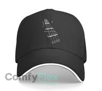 JVCEZRMLQ Bajo Minimalista Arte Gráfico Unisex Ajuste Ajustable Gorra de béisbol Sándwich Sombrero Casual para Adultos Casual para Hombres y Mujeres