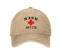 JVCEZRMLQ Gorra de béisbol de guerraVinta GE Mash 4077 Alan Alda para Hombres Mujer Sombrero de Vaquero Desgastado M*A*S*H Outdoor All Seasons Travel Gorra