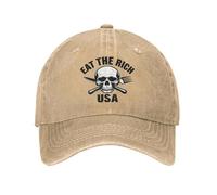 JVCEZRMLQ Gorra de béisbol Eat The Rich USA Sun Gimnasio al Aire Libre Dropshipping Gorra Lavada de Camionero Mujer Estampado de Moda para Hombres Gorras de béisbol