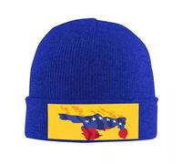 JVCEZRMLQ Gorro de Moda de Punto con Bandera de Venezuela Gorro de topete de otoño e Invierno para Adultos Unisex