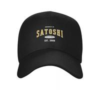 JVCEZRMLQ Universidad de Satoshi Nakamoto Bitcoin diseño Gorra de Pesca Gorras de Pesca Hombre Visera térmica Negra Gorras de Mujer para The Sun
