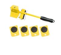 JVDDI Juego de Herramientas for Mover Muebles, Rodillo móvil for Cosas Pesadas con Barra, Elevador de Muebles con Ruedas, Herramientas móviles Profesionales(Yellow)