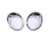 JVEIWAD 2 Piezas de Fibra de Carbono Estilo plástico Cromado luz antiniebla Delantera Cubierta de la lámpara Accesorios del Coche compatibles con BMW X1 F48 2016-2019 Accesorios(Gloss Silver)