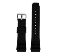 JVEIWAD 20 mm 22 mm Compatible con CASIO Swordfish Bill Gates Mismo estilo MDV-106 MDV-107 MTP-VD01D Efr-303l Correa de reloj de silicona Pulsera for hombre(Black silver,20mm)