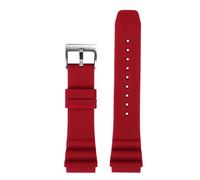 JVEIWAD 20 mm 22 mm Compatible con CASIO Swordfish Bill Gates Mismo estilo MDV-106 MDV-107 MTP-VD01D Efr-303l Correa de reloj de silicona Pulsera for hombre(Red silver,22mm)
