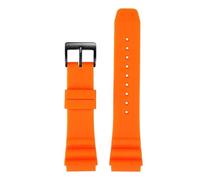 JVEIWAD 20 mm 22 mm Compatible con CASIO Swordfish Bill Gates Mismo estilo MDV-106 MDV-107 MTP-VD01D Efr-303l Correa de reloj de silicona Pulsera for hombre(Orange black,20mm)