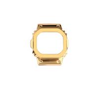 JVEIWAD Accesorios de modificación de reloj Caja con correa de metal de acero inoxidable compatible con la correa de reloj Casio G-SHOCK Small Block DW5600 GW-B5600 DW5610(Gold case,GM-5600mm)
