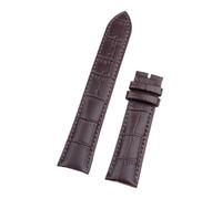 JVEIWAD Accesorios universales de 20 mm, 21 mm y 22 mm, correa de reloj de piel de vaca suave, compatible con Longines Jaeger-LeCoultre, correa negra y verde(Brown,20MM_BLACK-BUTTERFLY BUCK)