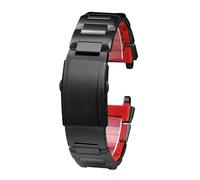JVEIWAD Compatible con CASIO G-SHOCK MTG-B1000 B2000 Correa de reloj MTG-G1000 Correa de reloj de pulsera de acero inoxidable 316L Pulsera de metal Accesorios de reloj for hombres(Black-red,MTG-B2000)