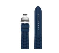 JVEIWAD Compatible con Citizen Blue Angel Segunda generación AT8020 JY8020 8078 Correa de reloj de silicona y caucho fluorado de nailon 22M 23MM Reloj Starp(A Blue Silver,22mm)