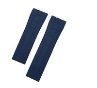 JVEIWAD Compatible con Citizen Sky Eagle Arc Mouth Blue Angel Mido M005 Correa de Reloj de Goma de Silicona Correa de Reloj Negra for Hombre 23 mm Baracele(Blue-no clasp,22mm)