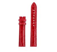 JVEIWAD Compatible con correa de cuero de cocodrilo Hi-Q 15 16 17 18 Correa de reloj azul negro rojo Compatible con la serie Jaeger-lecoultre REVERSO RENDEZ-VOUS MASTER CONTROL(Red-NO BK,17mm)