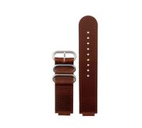 JVEIWAD Compatible con correa de reloj de cuero Casio serie AE-1200/1100/SGW-300/W218H pulsera de correa de reloj de cuero Retro modificada(Dark Brown Silver)