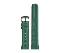 JVEIWAD Compatible con correas de reloj de silicona Seiko IWC Omega MIDO Sharkey MM300 SBDX001 6105, correa de gofre de goma suave de 20MM y 22MM(Green-black,20mm)
