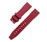 JVEIWAD Compatible con correas IWC de caucho FKM fluorado natural, suave e impermeable. Compatible EUR piloto grande (20 mm, 21 y 22 mm)(Red,22mm)