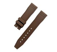 JVEIWAD Compatible con correas IWC de caucho FKM fluorado natural, suave e impermeable. Compatible EUR piloto grande (20 mm, 21 y 22 mm)(Brown,18mm)