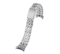 JVEIWAD Compatible con la correa de reloj de acero inoxidable Tudor Junyu Prince Princess Solid Arc, pulsera for hombres y mujeres, correa de reloj de 13 mm, 17 mm, 19 mm y 20 mm(Silver,20mm)