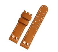 JVEIWAD Compatible con la correa de reloj Hamilton con clavos Navy Aviation Field H78616553 H78555553 Correa de reloj de cuero vintage Correa de pulsera 22 mm 24 mm(Brown RD Nail-NO,24mm)