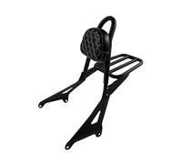 JVEIWAD Compatible con Yamaha Stryker XVS1300 Motocicleta Desmontable Respaldo Sissy Bar Respaldo con portaequipajes cojín Negro(Sissy Bar B)