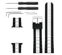 JVEIWAD Correa Compatible con Swatch X Blancpain Five Oceans Correa de Reloj Deportiva de Silicona de Alta Resistencia Compatible con Fifty Fathoms Hombres Mujeres 22 mm(Black white)