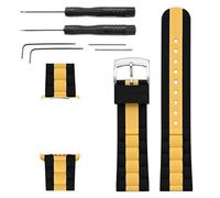 JVEIWAD Correa Compatible con Swatch X Blancpain Five Oceans Correa de Reloj Deportiva de Silicona de Alta Resistencia Compatible con Fifty Fathoms Hombres Mujeres 22 mm(Black Yellow)