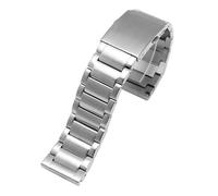 JVEIWAD Correa de acero inoxidable for hombre, 24 mm, 26 y 28, color negro, plateado dorado, compatible con correas DIESEL DZ7333 DZ4344(Silvery,24mm)
