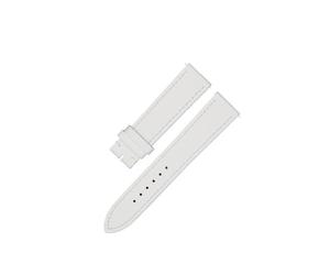 JVEIWAD Correa de cuero 16 mm, 18 y 20 compatible con Heure H-Hour Hermes, compatible Cartier, correa resorte liberación rápida for mujer(White no buckle,20X18mm)