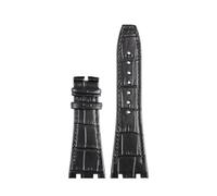 JVEIWAD Correa de cuero compatible con pulsera Audemars Piguet Royal Oak Offshore AP15400 26331 15500 15703 pulsera masculina correas de reloj de piel de vaca de 26 mm(Black-no clasp)