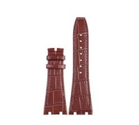 JVEIWAD Correa de cuero compatible con pulsera Audemars Piguet Royal Oak Offshore AP15400 26331 15500 15703 pulsera masculina correas de reloj de piel de vaca de 26 mm(Brown-no clasp)
