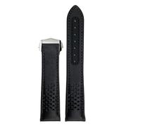 JVEIWAD Correa de piel becerro compatible con Omega Speedmaster 310 y 311 Racing Dark Side of the Moon. vacuno(Black silver,20mm)