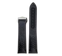 JVEIWAD Correa de piel becerro compatible con Omega Speedmaster 310 y 311 Racing Dark Side of the Moon. vacuno(White silver,19mm)