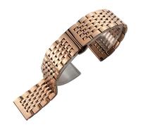 JVEIWAD Correa de reloj acero inoxidable 316L 18 mm, 19, 20, 21 y 22 compatible con Tissot SEIKO SKX 5 Certina, pulsera plata oro rosa(Rosegold,19mm)