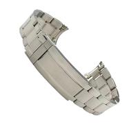 JVEIWAD Correa de reloj acero inoxidable 904, estilo Oyster plateado, 19 mm, compatible con SEIKO 5 (SNXS73, 75, 77, 79, 80, 81, SNFF05, SNXG47) J1/K1(Frosted silver-3)