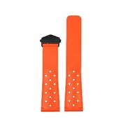 JVEIWAD Correa de reloj caucho silicona compatible con TAG HEUER MONACO compatible CARRERA FORMULA 1 for hombre 22 mm Accesorios(Orange-black)