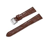 JVEIWAD Correa de reloj clásica de cuero de bambú de liberación rápida for hombre y mujer, correas de reloj de cuero de 16 mm, 18 mm, 19 mm, 20 mm, 21 mm y 22 mm.(Brown,19mm)
