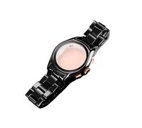 JVEIWAD Correa de reloj con caja de cerámica compatible con reloj Armani AR1451 AR1452 AR1400 AR1410 AR1421 AR1440 Correa negra for hombre Accesorios(AR1410 Case and band)