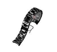 JVEIWAD Correa de reloj con caja de cerámica compatible con reloj Armani AR1451 AR1452 AR1400 AR1410 AR1421 AR1440 Correa negra for hombre Accesorios(AR-1410 strap)