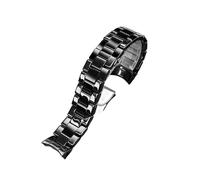 JVEIWAD Correa de reloj con caja de cerámica compatible con reloj Armani AR1451 AR1452 AR1400 AR1410 AR1421 AR1440 Correa negra for hombre Accesorios(AR-1400 strap)