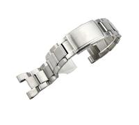 JVEIWAD Correa de reloj con muescas acero inoxidable macizo, compatible Casio GST-B100/S110/W300/400, correa cuentas arroz Matel(Sliver)