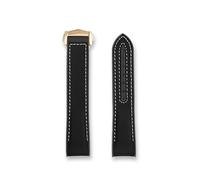 JVEIWAD Correa de reloj con parte inferior de goma de silicona y lona de nailon, 20 mm, 21 mm, 22 mm, línea negra, naranja, roja y azul, compatible con Omega Seamaster Planet Ocean 600 m(Black white-R