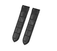 JVEIWAD Correa de reloj cuero compatible con Cartier Santos 100, correa hebilla plegable for hombre y mujer, 20 mm 23(Black NO Buckle,23mm)